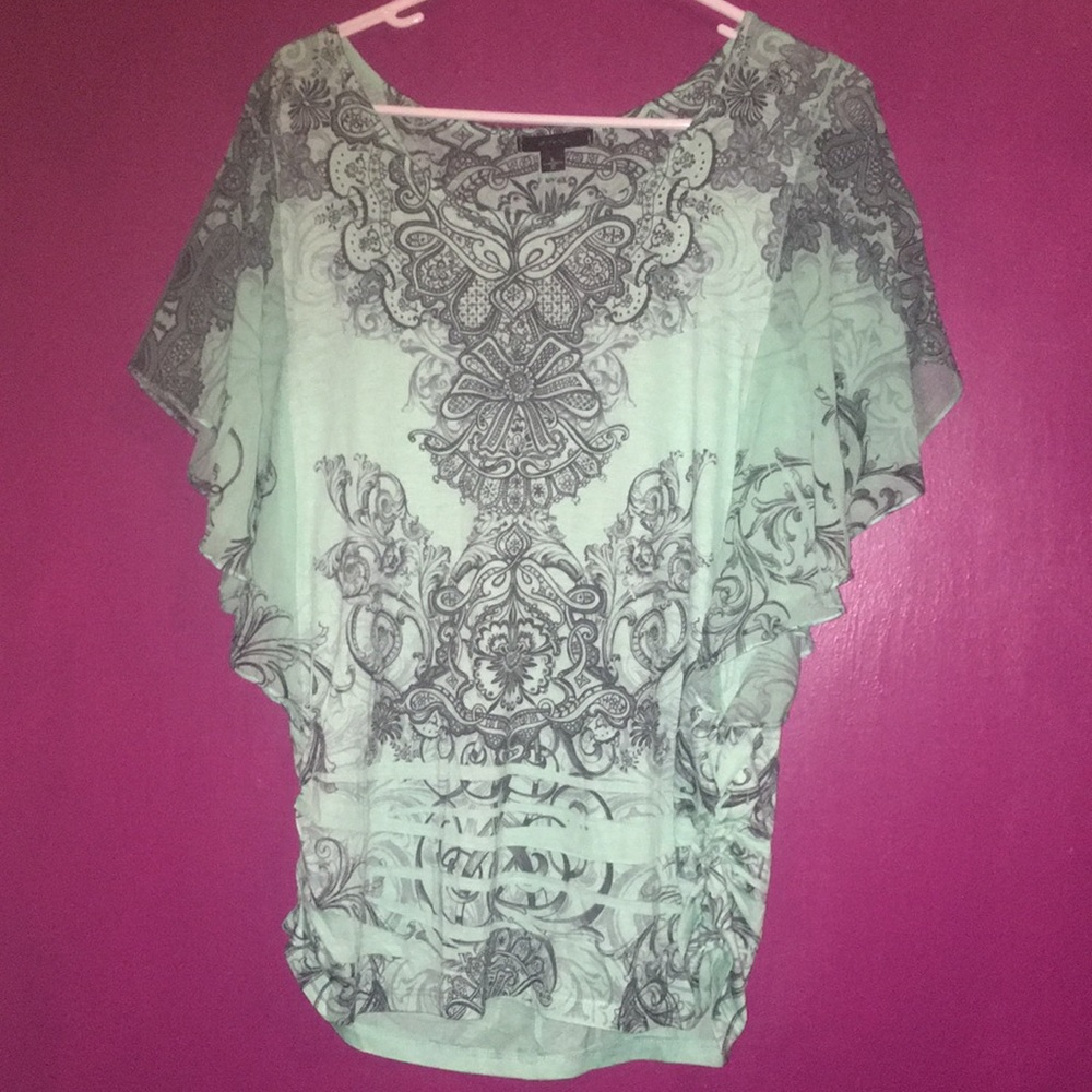 LIGHT GREEN BLOUSE | SIZE L